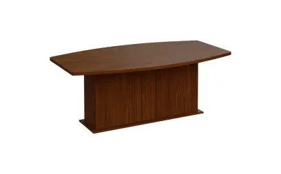 SJDS 200 stůl jednací, soudková deska lamino - ořech královský