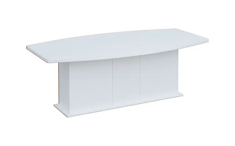 SJDS 220 stůl jednací, soudková deska lamino - bílá