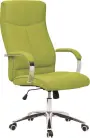 BERGAMO křeslo kancelářské, chrom kříž, kolečka uni, látka zelená