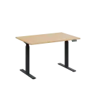 AERO 05 výškově nastavitelný stůl, kovová podnož antracit, deska 25 mm, široký 1200 mm, bříza irská