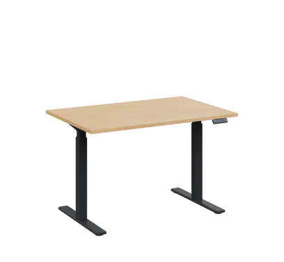 AERO 05 výškově nastavitelný stůl, kovová podnož antracit, deska 25 mm, široký 1200 mm, bříza irská AERO 05 výškově nastavitelný stůl, kovová podnož antracit, deska 25 mm, široký 1200 mm, bříza irská