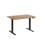 AERO 05 výškově nastavitelný stůl, kovová podnož antracit, deska 25 mm, široký 1200 mm, dub bardolin