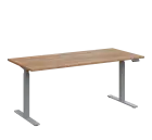 AERO 08 výškově nastavitelný stůl, kovová podnož stříbrná, deska 25 mm, široký 1800 mm, dub bardolin