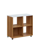 AERO 22 kancelářská skříň, 4 niky, 750x800x400, kolečka, platinově bílá/ořech světlý