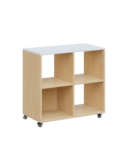 AERO 22 kancelářská skříň, 4 niky, 750x800x400, kolečka, platinově bílá/bříza světlá AERO 22 kancelářská skříň, 4 niky, 750x800x400, kolečka, platinově bílá/bříza světlá