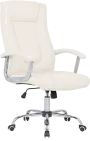 MALLORCA křeslo kancelářské, chrom kříž, kolečka uni, EKO-PU slonová kost