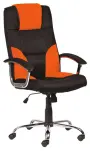 CAMERON křeslo kancelářské, černooranžové