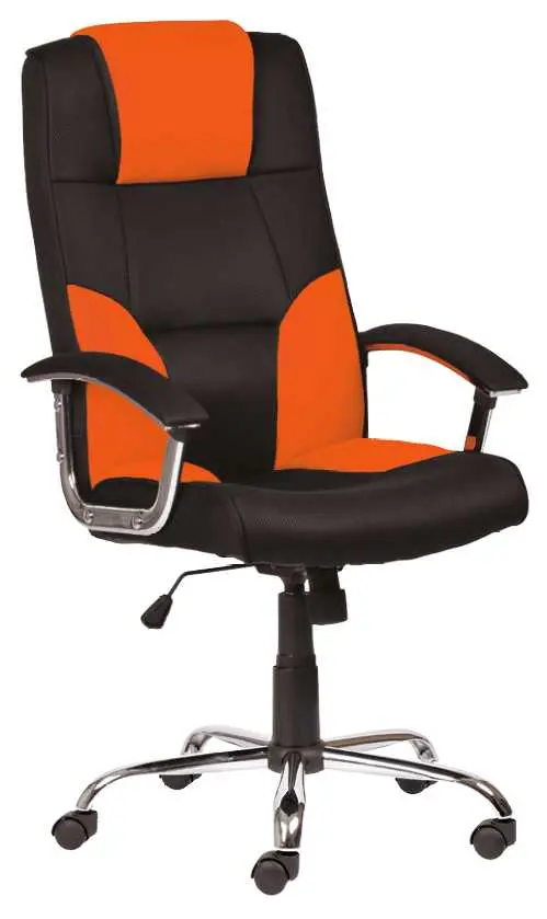 CAMERON křeslo kancelářské, černooranžové