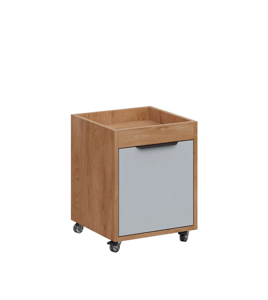 AERO 50 kontejner pojízdný, 1-zásuvkový, zámek, šedá/dub klasik