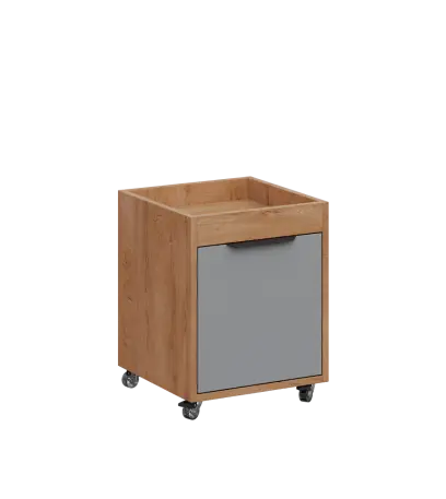 AERO 50 kontejner pojízdný, 1-zásuvkový, zámek, chinchilla šedá/dub klasik