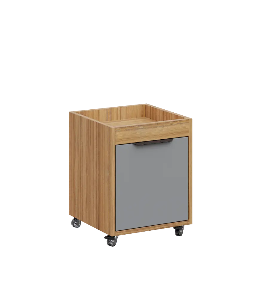 AERO 50 kontejner pojízdný, 1-zásuvkový, zámek, chinchilla šedá/coco bolo