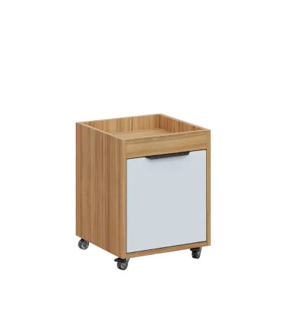 AERO 50 kontejner pojízdný, 1-zásuvkový, zámek, platinově bílá/coco bolo