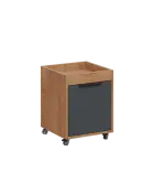 AERO 50 kontejner pojízdný, 1-zásuvkový, zámek, antracit/dub klasik