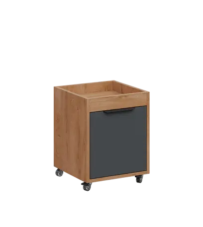 AERO 50 kontejner pojízdný, 1-zásuvkový, zámek, antracit/dub klasik AERO 50 kontejner pojízdný, 1-zásuvkový, zámek, antracit/dub klasik