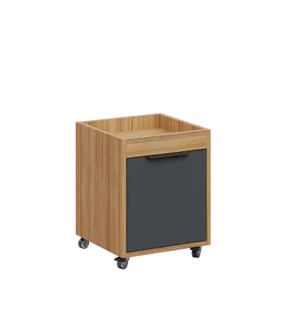 AERO 50 kontejner pojízdný, 1-zásuvkový, zámek, antracit/coco bolo