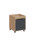 AERO 50 kontejner pojízdný, 1-zásuvkový, zámek, antracit/dub hickory