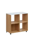 AERO 22 kancelářská skříň, 4 niky, 750x800x400, kolečka, platinově bílá/coco bolo