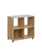 AERO 22 kancelářská skříň, 4 niky, 750x800x400, kolečka, šedá/dub fjord