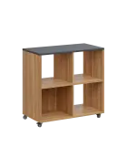 AERO 22 kancelářská skříň, 4 niky, 750x800x400, kolečka, antracit/coco bolo