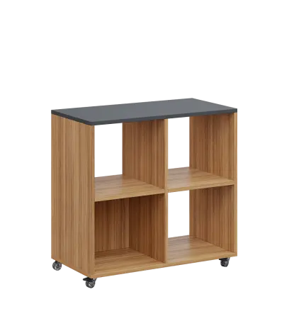 AERO 22 kancelářská skříň, 4 niky, 750x800x400, kolečka, antracit/coco bolo