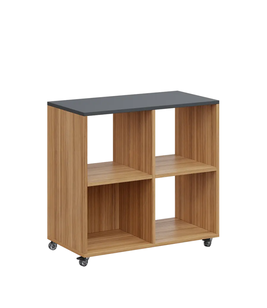 AERO 22 kancelářská skříň, 4 niky, 750x800x400, kolečka, antracit/coco bolo