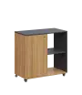 AERO 23 P kancelářská skříň, 1-dveřová/2 niky, pravá, 750x800x400, kolečka, antracit/coco bolo