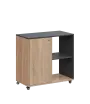 AERO 23 P kancelářská skříň, 1-dveřová/2 niky, pravá, 750x800x400, kolečka, antracit/dub bardolino