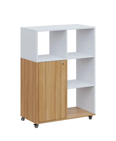 AERO 33 P kancelářská skříň, 1-dveřová/4 niky, pravá, 1100x800x400, kolečka, platinově bílá/coco bol AERO 33 P kancelářská skříň, 1-dveřová/4 niky, pravá, 1100x800x400, kolečka, platinově bílá/coco bolo