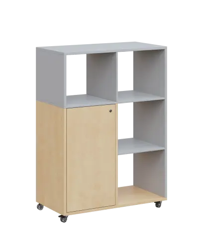 AERO 33 P kancelářská skříň, 1-dveřová/4 niky, pravá, 1100x800x400, kolečka, šedá/bříza irská AERO 33 P kancelářská skříň, 1-dveřová/4 niky, pravá, 1100x800x400, kolečka, šedá/bříza irská