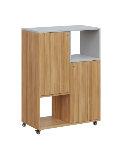 AERO 34 P kancelářská skříň, 2-dveřová/4 niky, pravá, 1100x800x400, kolečka, šedá/coco bolo AERO 34 P kancelářská skříň, 2-dveřová/4 niky, pravá, 1100x800x400, kolečka, šedá/coco bolo