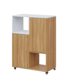 AERO 34 L kancelářská skříň, 2-dveřová/4 niky, levá, 1100x800x400, kolečka, platinově bílá/coco bolo