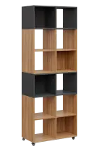 AERO 41 kancelářská skříň, otevřená, 2150x800x400, kolečka, platinově antracit/coco bolo