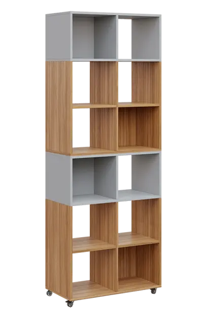 AERO 41 kancelářská skříň, otevřená, 2150x800x400, kolečka, platinově šedá/coco bolo AERO 41 kancelářská skříň, otevřená, 2150x800x400, kolečka, platinově šedá/coco bolo