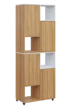 AERO 42 P kancelářská skříň, 4-dveřová/4 niky, pravá, 2150x800x400, kolečka, platinově bílá/coco bol