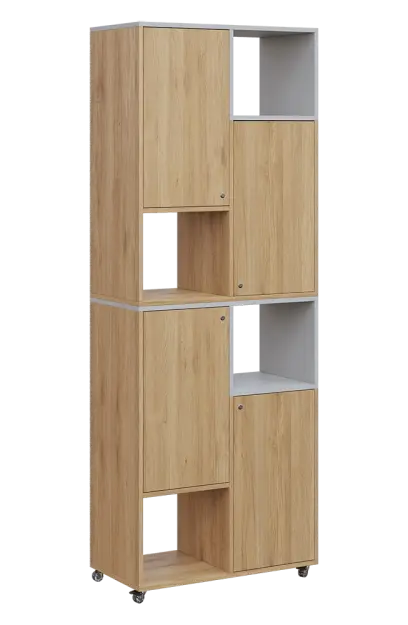 AERO 42 P kancelářská skříň, 4-dveřová/4 niky, pravá, 2150x800x400, kolečka, šedá/dub fjord AERO 42 P kancelářská skříň, 4-dveřová/4 niky, pravá, 2150x800x400, kolečka, šedá/dub fjord