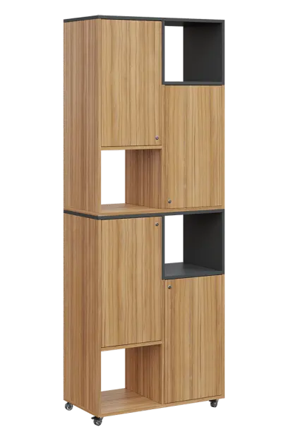 AERO 42 P kancelářská skříň, 4-dveřová/4 niky, pravá, 2150x800x400, kolečka, antracit/coco bolo AERO 42 P kancelářská skříň, 4-dveřová/4 niky, pravá, 2150x800x400, kolečka, antracit/coco bolo