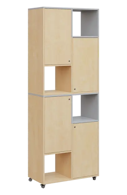 AERO 42 P kancelářská skříň, 4-dveřová/4 niky, pravá, 2150x800x400, kolečka, šedá/bříza irská AERO 42 P kancelářská skříň, 4-dveřová/4 niky, pravá, 2150x800x400, kolečka, šedá/bříza irská