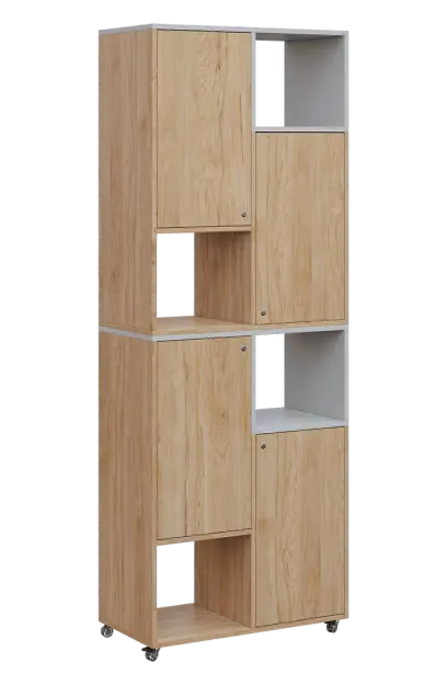 AERO 42 P kancelářská skříň, 4-dveřová/4 niky, pravá, 2150x800x400, kolečka, šedá/dub hickory AERO 42 P kancelářská skříň, 4-dveřová/4 niky, pravá, 2150x800x400, kolečka, šedá/dub hickory