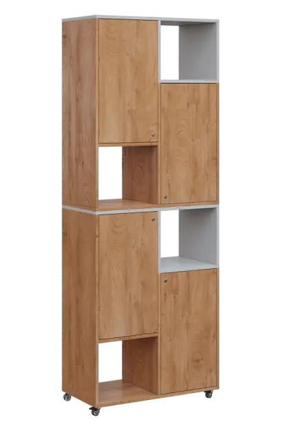 AERO 42 P kancelářská skříň, 4-dveřová/4 niky, pravá, 2150x800x400, kolečka, šedá/dub klasik AERO 42 P kancelářská skříň, 4-dveřová/4 niky, pravá, 2150x800x400, kolečka, šedá/dub klasik