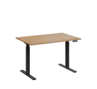 AERO 05 výškově nastavitelný stůl, kovová podnož antracit, deska 25 mm, široký 1200 mm, dub fjord