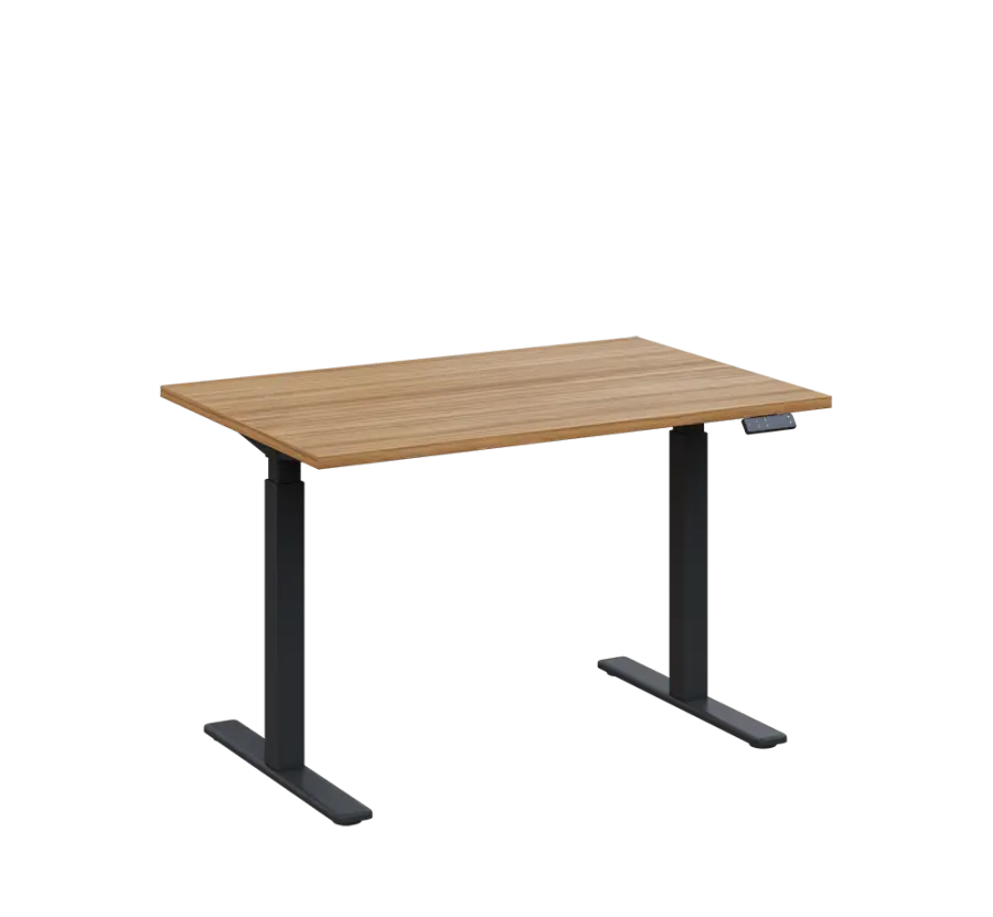 AERO 05 výškově nastavitelný stůl, kovová podnož antracit, deska 25 mm, široký 1200 mm, coco bolo