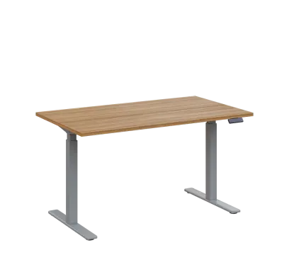 AERO 06 výškově nastavitelný stůl, kovová podnož stříbrná, deska 25 mm, široký 1400 mm, coco bolo AERO 06 výškově nastavitelný stůl, kovová podnož stříbrná, deska 25 mm, široký 1400 mm, coco bolo
