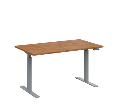 AERO 06 výškově nastavitelný stůl, kovová podnož stříbrná, deska 25 mm, široký 1400 mm, dub klasik AERO 06 výškově nastavitelný stůl, kovová podnož stříbrná, deska 25 mm, široký 1400 mm, dub klasik