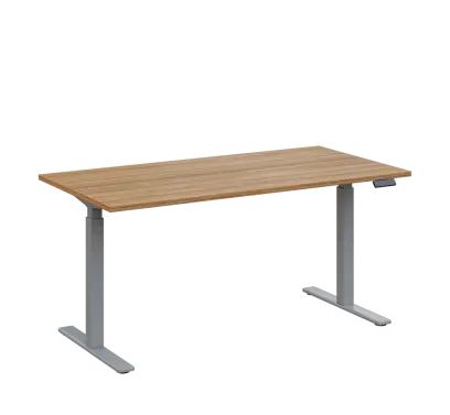 AERO 07 výškově nastavitelný stůl, kovová podnož stříbrná, deska 25 mm, široký 1600 mm, coco bolo AERO 07 výškově nastavitelný stůl, kovová podnož stříbrná, deska 25 mm, široký 1600 mm, coco bolo