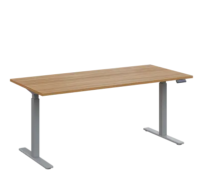 AERO 08 výškově nastavitelný stůl, kovová podnož stříbrná, deska 25 mm, široký 1800 mm, coco bolo AERO 08 výškově nastavitelný stůl, kovová podnož stříbrná, deska 25 mm, široký 1800 mm, coco bolo