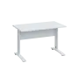 LK 27 - 12 stůl kancelářský, kovová podnož bílá, deska 25 mm, široký 1200 mm, bílá