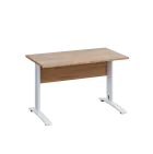 LK 27 - 12 stůl kancelářský, kovová podnož bílá, deska 25 mm, široký 1200 mm, dub bardolino
