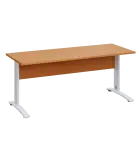 LK 27 - 18 stůl kancelářský, kovová podnož bílá, deska 25 mm, široký 1800 mm, buk Royal