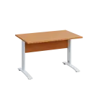 LK 28 - 12 stůl kancelářský, kovová podnož bílá, deska 25 mm, široký 1200 mm, buk Royal