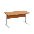 LK 28 - 14 stůl kancelářský, kovová podnož bílá, deska 25 mm, široký 1400 mm, buk Royal